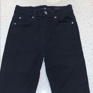 7 For All Mankind Black High Waist Skinny Jeans